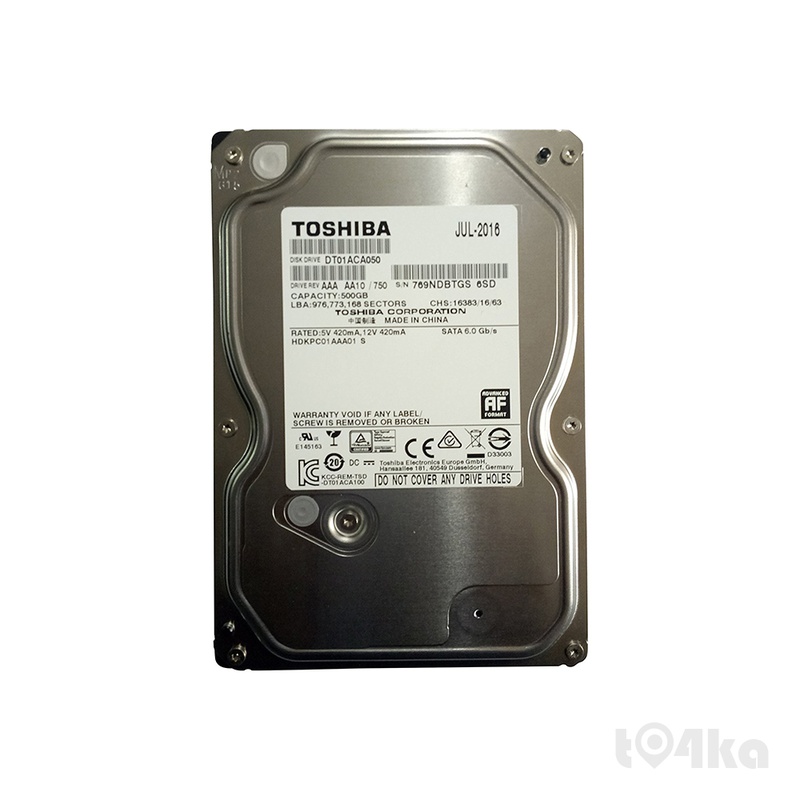 20729 Жёсткий диск HDD 500Gb SATAIII Toshiba DT01ACA050 (7200rpm) 32Mb (Жёсткие диски и SSD / Компьютеры, комплектующие) - It-monolit: компьютеры, и комплектующие.