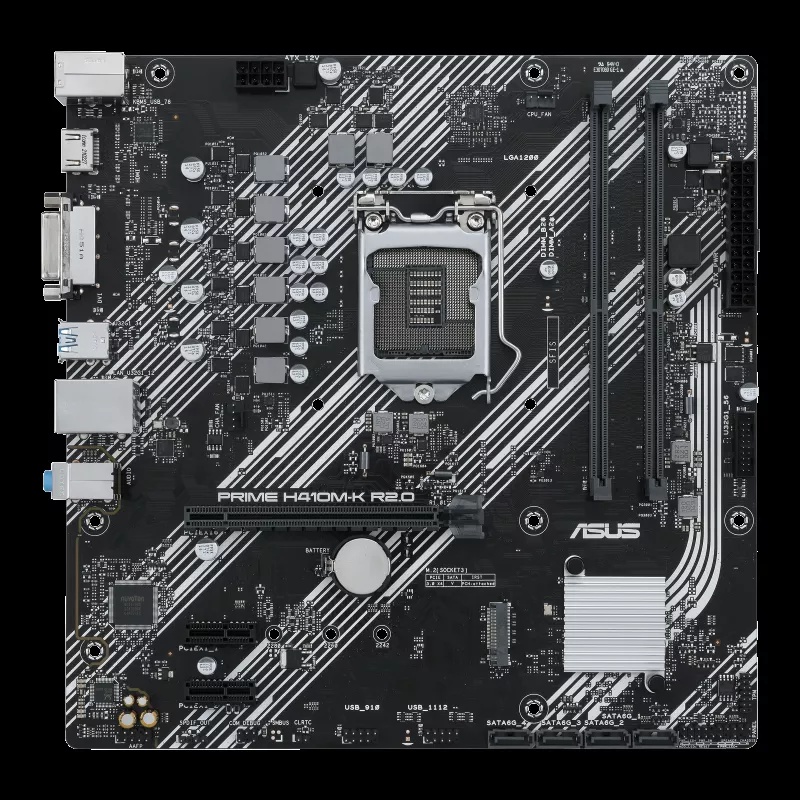 35235 Мат.плата Soc-1200 Asus PRIME H410M-K R2.0 Intel H410 2xDDR4 mATX (Материнские платы / Компьютеры, комплектующие) - It-monolit: компьютеры, и комплектующие.